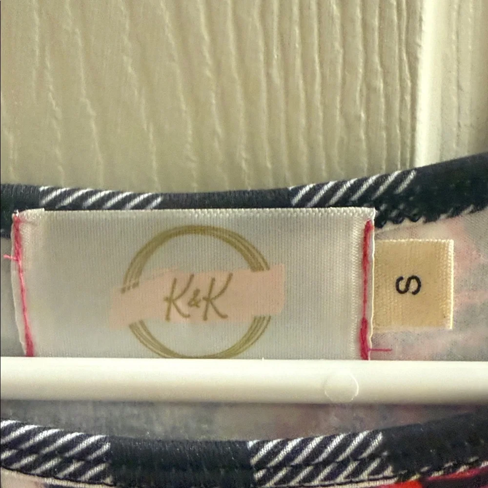 Mixed Print Long Sleeve Midi Dress - Pink/Black - Picture 2 of 2